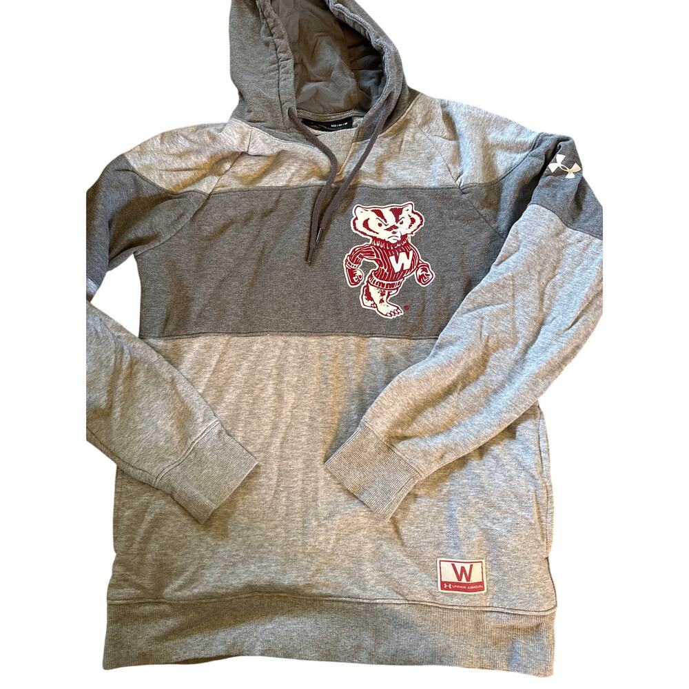 UNDER ARMOUR WISCONSIN BADGERS sweatshirt HOODIE - size Medium